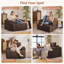 Fauteuil d'appoint surdimensionné de 44 pouces, fauteuil canapé une place en mousse à mémoire de forme avec assise profonde et accoudoirs larges-129883931