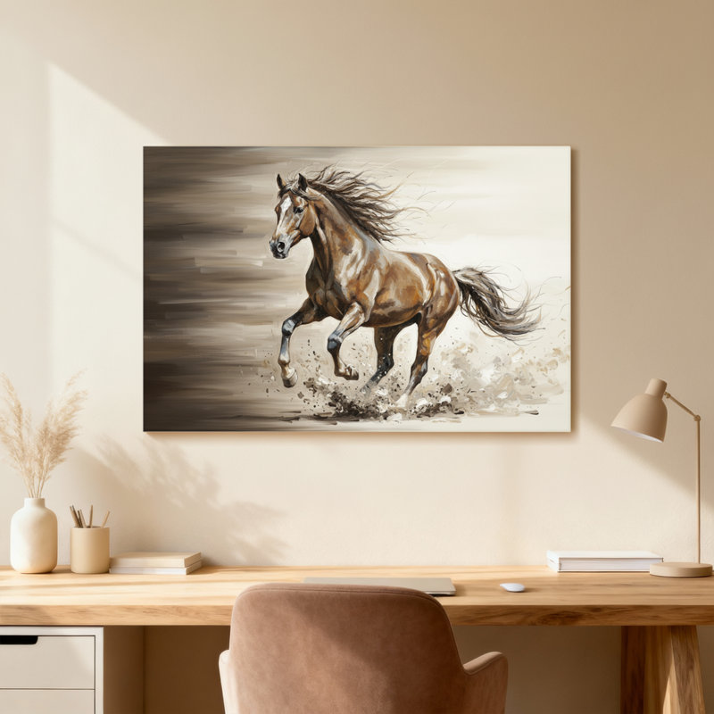 "Animaux qui courent", reproduction d'art sur toile, H 12 po x l 18 po, Toile tendue, Ne s’applique pas
