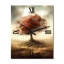 Arbre rouge en fleurs dans les dunes de sable - Horloge murale surdimensionnée-99639617