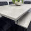 Dining Table with Hairpin Legs, Bench & 4 Velvet Chairs Set-706653532-706653534