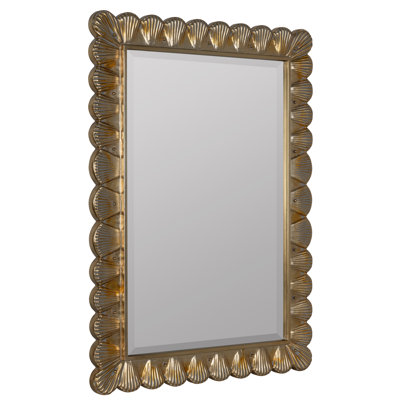 Scalloped Beveled Wall Mirror