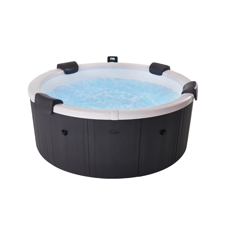 MSpa 4 - Jet ABS, Plastic Round Plug And Play Hot Tub in Grey