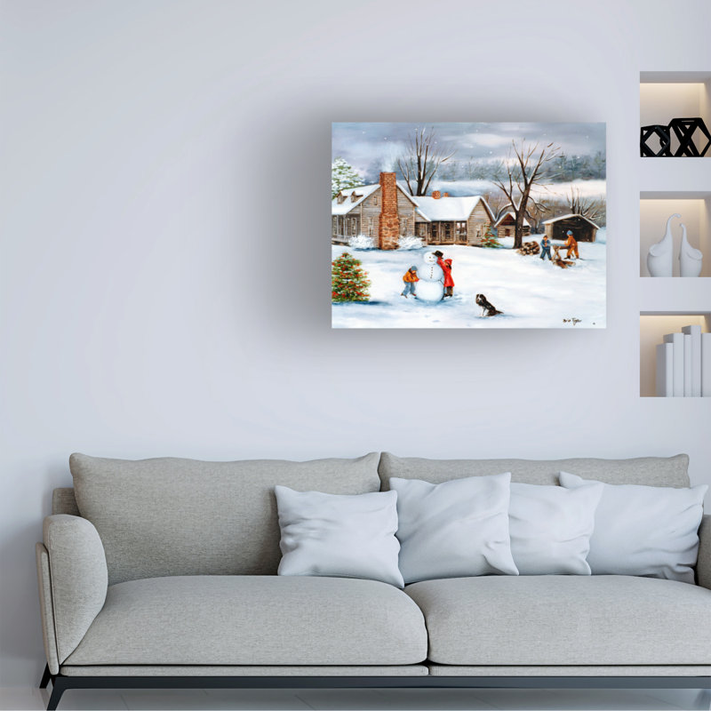 Art mural sur toile tendue - «The Snowman» par Arie Reinhardt Taylor pour décoration de salon, de chambre à coucher ou de bureau - 24 x 32