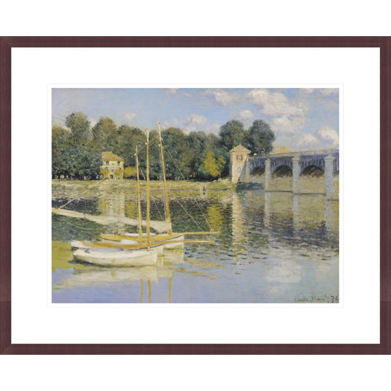 «The Bridge at Argenteuil» par Claude Monet, impression giclée encadrée, H 17,73 po x l 21,75 po