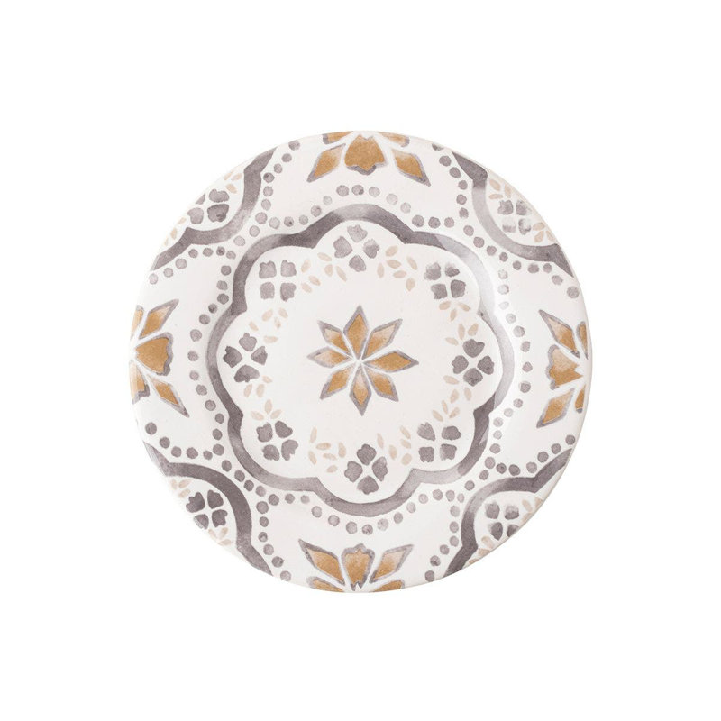 Iberian Side/Cocktail Plate, Sand/White