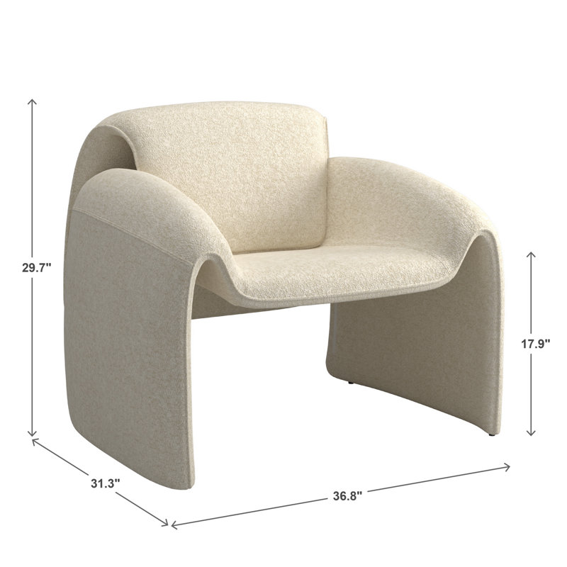 Fauteuil d'appoint avec repose-pieds Gainsborough, Ivoire