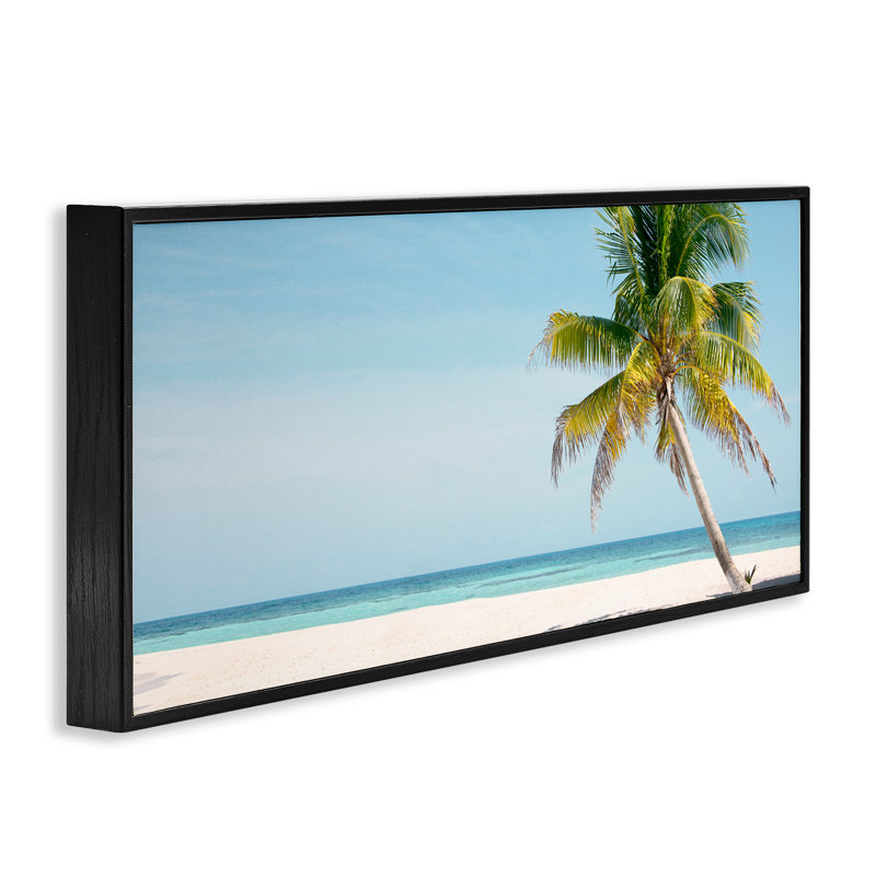 Giclée de palmier tropical, encadrée par Danita Delimont, H 13 po x l 30 po, Giclée noire de minuit encadrée