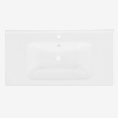 35.6" White Ceramic Basin, Only Ceramic Sink,  Without Cabinet