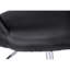 Chaise de bureau ergonomique avec hauteur de siège réglable et pivotante, noire, base en métal pour décoration moderne, siège, aspect similicuir, utilisation pour ordinateur