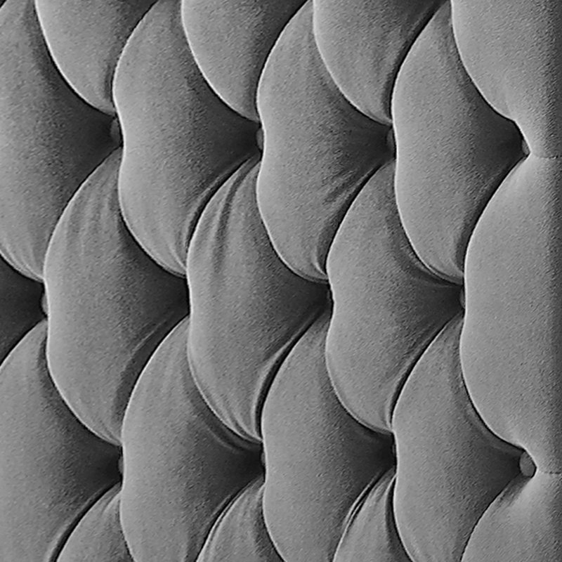 Canapé en velours 3 places Giovanni, Gris