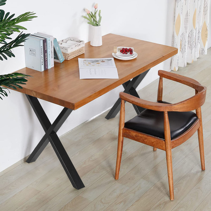 Pied de table en X, H 30 po x l 28 po x P 4 po