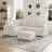 Aubade L-Shape Sectional Sofa Storage Couch With Removable Ottomans-497180725