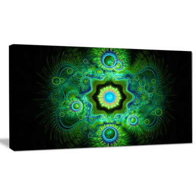 « cabalistic brillante green texture », impression sur toile tendue