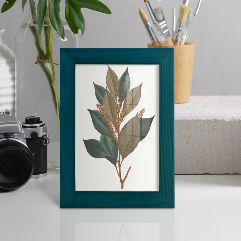 Fall Foliage VII, reproduction d'art encadrée, H 6 po x l 4 po x P 1 po, Bleu