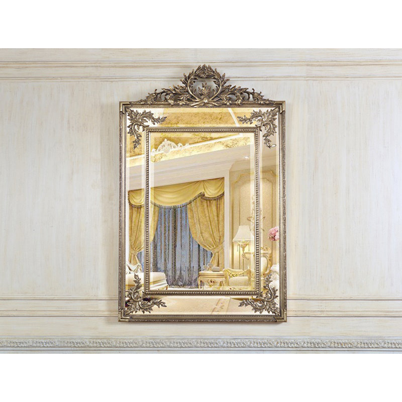 Aurora Flat Solid And Engineered Wood Mirror, Silver