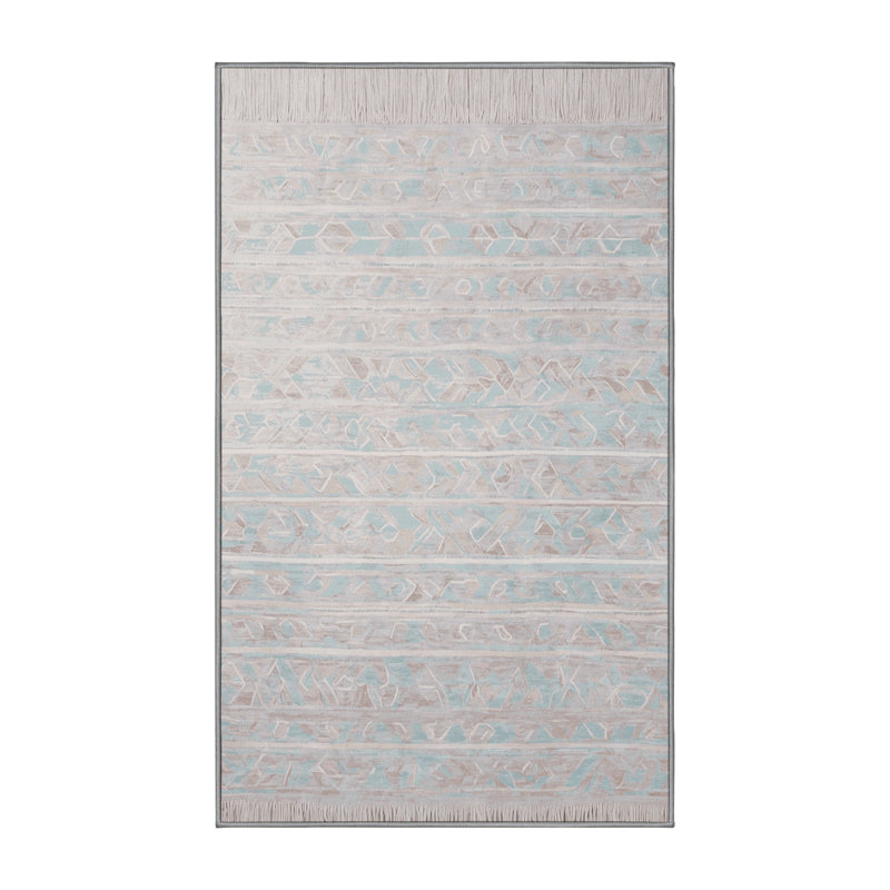 Tapis gris lavable à la machine, Rectangle 8 pi x 12 pi