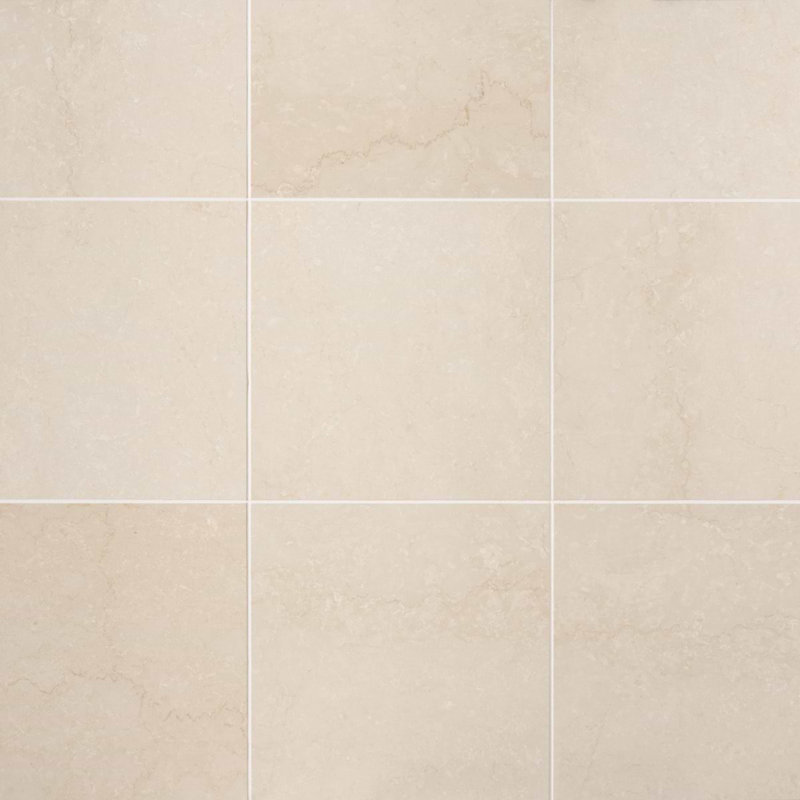 Botticino 18 In. X 18 In. Marble Floor And Wall Tile (13.55 Sq. Ft. / Case), Polished Beige