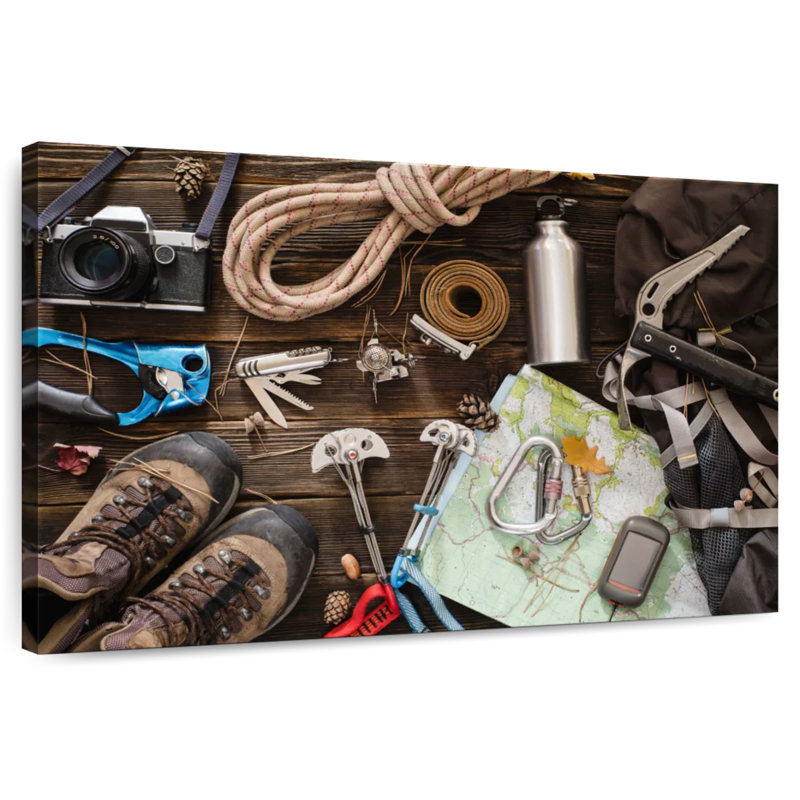 Senne Hiking Equipment, 34" H x 51" W