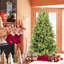 Arbre de Noël avec embouts en PE + PVC - Arbre de Noël à branches pleines avec branches à charnières, assemblage facile, support en métal stable, décoration de Noël vert classique-914633073
