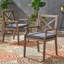 2 chaises de jardin grises avec coussins remplis de mousse, conception classique, bois, assemblage rapide, dimensions de l'assise: P 18,00 po x l 17,75 po, assise confortable