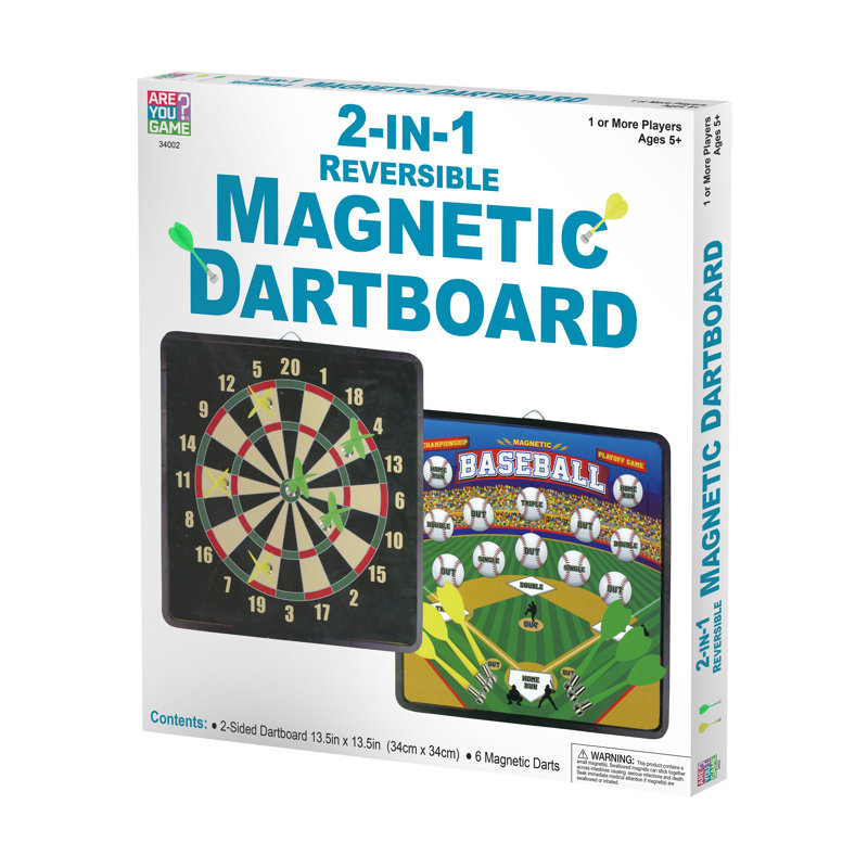 Jeu de fléchettes réversible magnétique 2 en 1 avec fléchettes