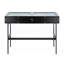 Console Emery en bois noir, acier noir et plateau en verre par Lumisource-1225023452