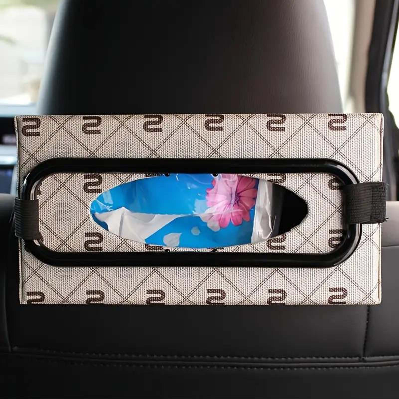 Car TissueHolder With Secure Strap Stylish Plastic Sun Visor Mount Fits All Easy-to-Use Interior Accessory For Organized Dashboard
