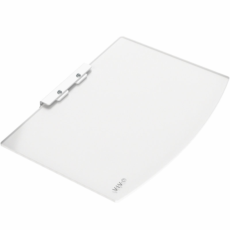 Tablette murale blanche en verre trempé flottant