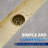 Majesta 32" Brushed Gold linear grid drain-126309749