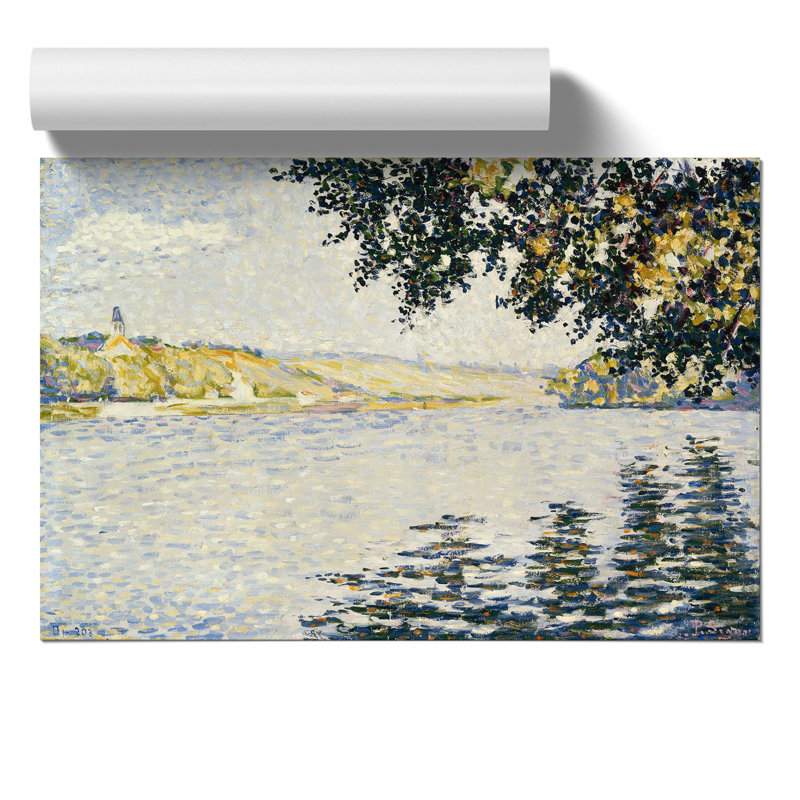 View Of The Seine At Herblay by Paul Signac - No Frame Painting, 21cm H x 30cm W x 0.1cm D