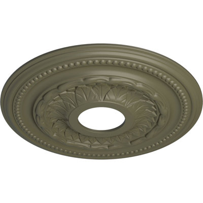 Endurathane Galway Ceiling Medallion, 15 3/4"OD x 3 1/4"ID x 1"P (Fits Canopies up to 3 1/4"), Hand-Painted Spartan Stone Finish
