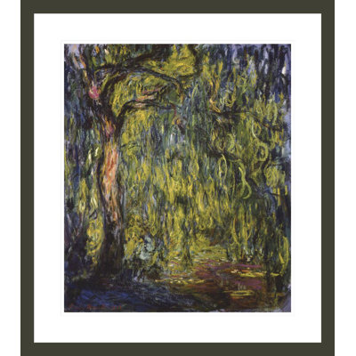 Weeping Willow by Claude Monet -Framed Giclee Print