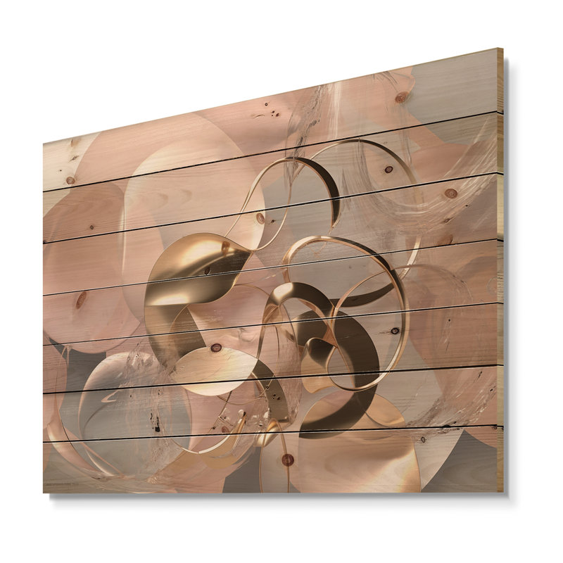 Filton - Panneaux de décoration murale abstraits en bois, H 34 po x l 44 po