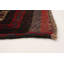 Tapis décoratif en laine rouge foncé de conception unique 4 pi 11 po X 7 pi 7 po noué à la main