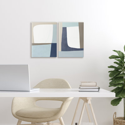 Minimal Natural Flow 2pc Canvas Set, design by Hannah Dawson