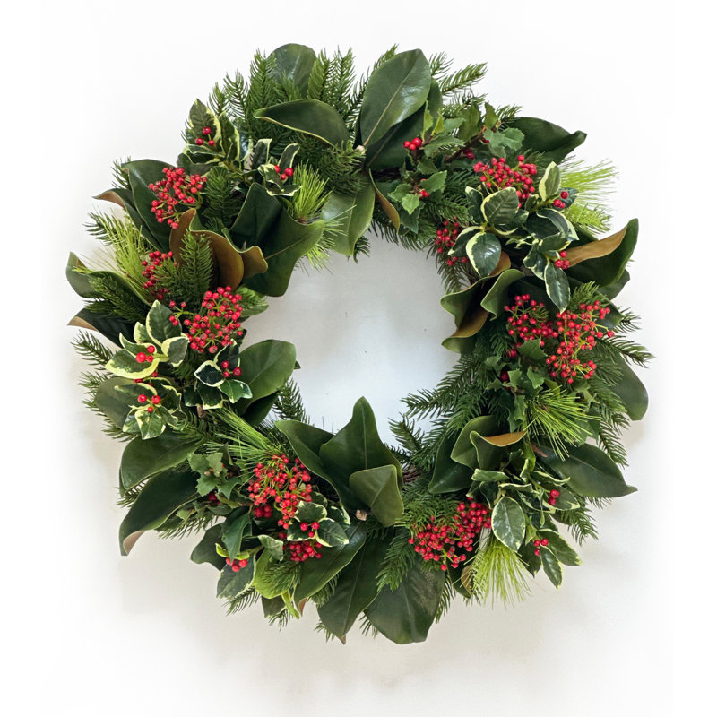 MAGNOLIA HOLLY WREATH
