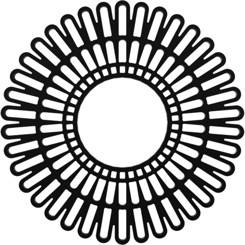 Médaillon de plafond architectural en PVC de qualité architecturale 18 po x P 6,5 po x P 1/2 po, noir, Noir