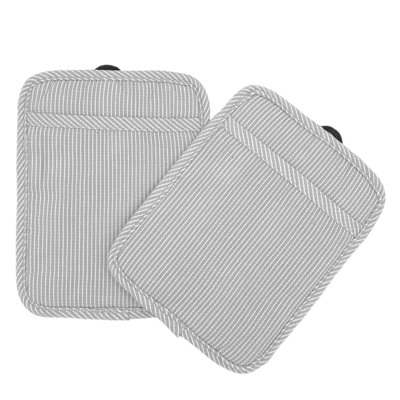 2 Pack - Heat Resistant Thick Soft Quilted Lining Kitchen Oven Pot Holders With Neoprene And Cotton Non-Slip
