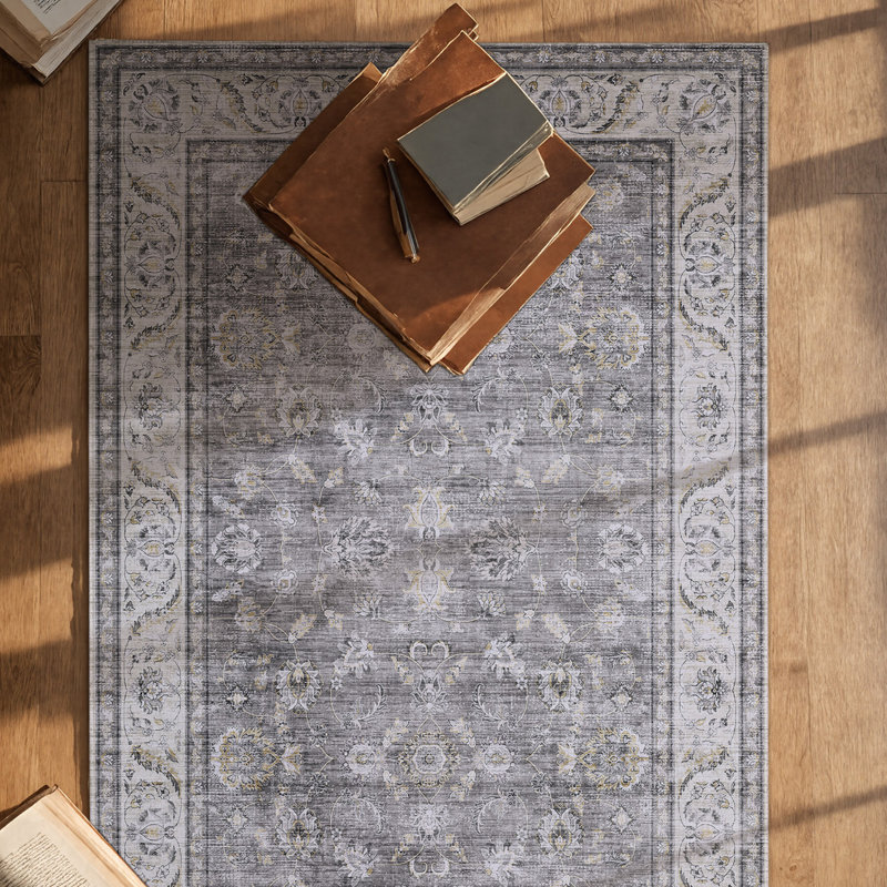 Machine Washable Oriental Rug, Rectangle 4'11" x 8'
