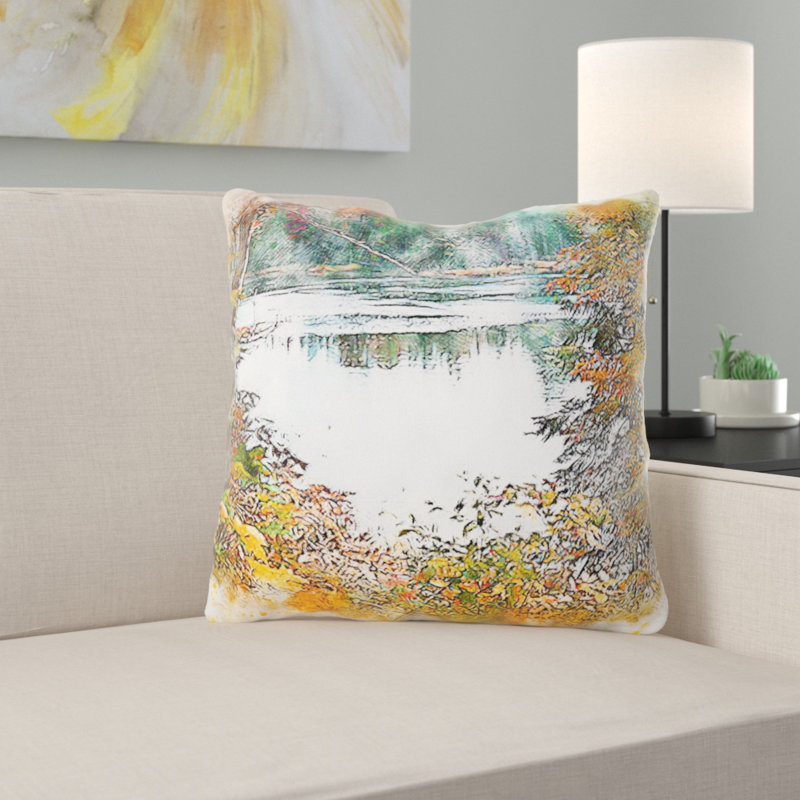 Outdoor Reversible Throw Pillow, Microsuede, Indoor