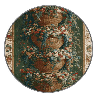 Machine Washable French Brown Area Rug