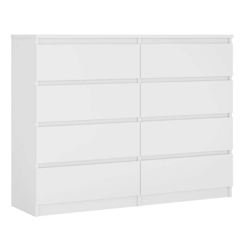 8 - Drawer Chest of Drawers, Off White