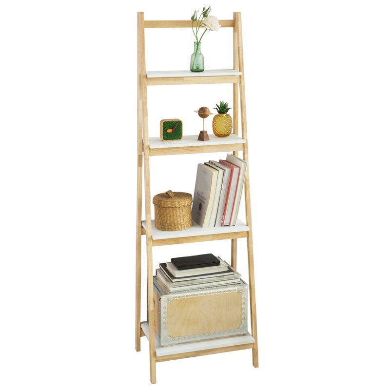Kittredge 140cm H x 42cm W Wood Ladder Bookcase