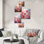 «Crimson Flower Meadow Field», ensemble d'art mural fleuri sur 5