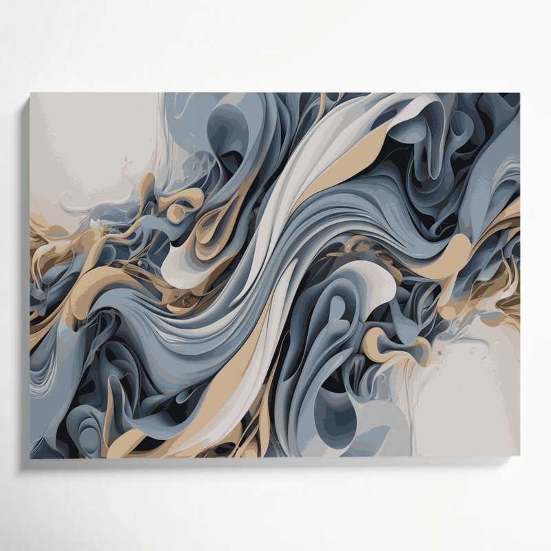 Art mural sur toile Biomorphic Abstraction 76, H 11 po x l 14 po