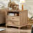 24" Wide Farmhouse Nightstand With Charging Station, End Table With 2 Drawers,Wood Dresser For Bedroom Cabinet, Bed Side Table Chest Of Drawers, Night Stand For Living Room, Closet-321580044