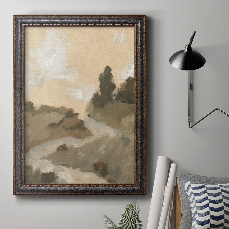 «Hillside Walking Path I», toile encadrée de qualité supérieure - prête à être accrochée, H 27 po x l 18 po x P 2,5 po