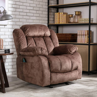 Latitude Run® Wood-Framed Upholstered Recliner Chair With Thick Seat Cushion  and Backrest