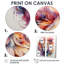 Portrait de lion royal coloré - art mural sur toile grand lion-76735133-76735134-76735132