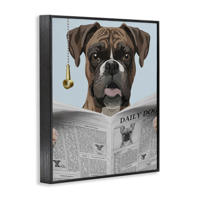 Giclée encadrée Boxer News, par Jesse Keith